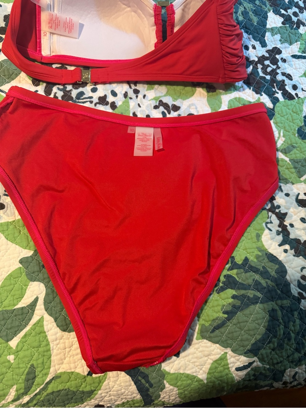 Lilly Pulitzer Red Bandeau Bikini Set - Picture 4 of 5